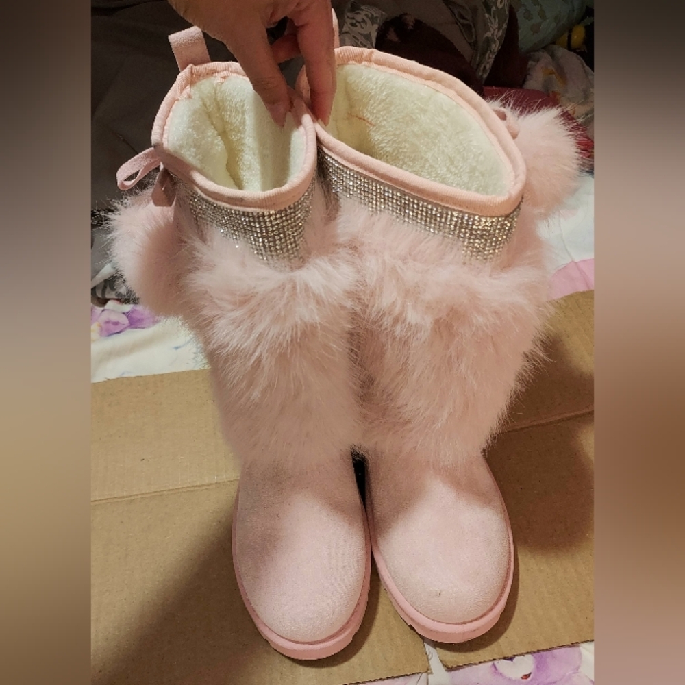 Pink boots